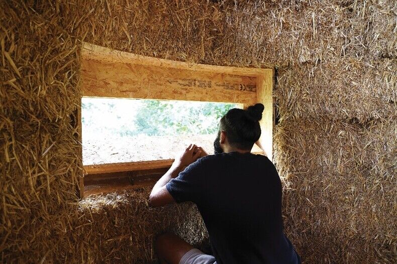 OSB and straw hide connects with wildlife