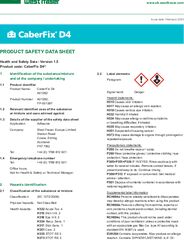 CaberFix D4 Safety Data Sheet