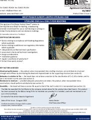 BBA Certificate for OSB3 as Roofing