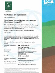 West Fraser Europe Limited incorporating West Fraser NV FSC® Certificate