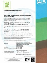 West Fraser Europe Limited PEFC Certificate Cowie