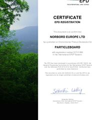 Norbord Europe Ltd PB EPD registration certificate