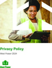 West Fraser Privacy Policy